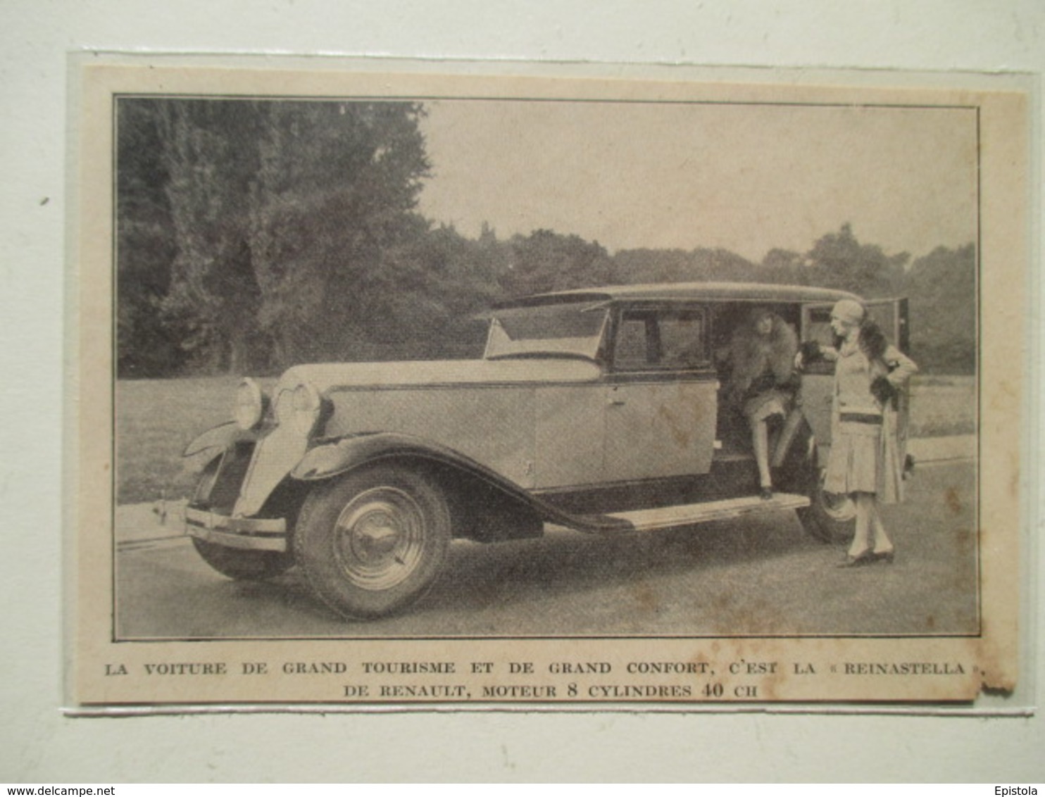 Voiture Renault Reinastella -  Coupure De Presse   De 1928 - Voitures