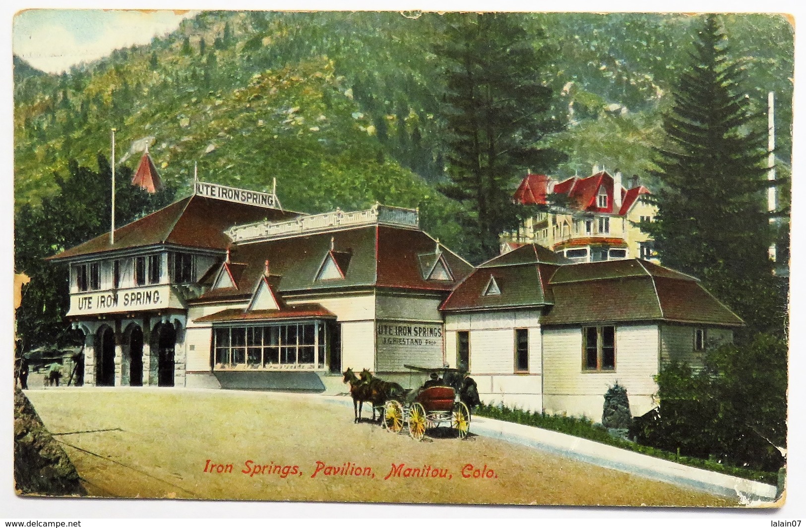 C. P. A. Couleur : Colorado : IRON SPRINGS, Pavilion, MANITOU - Autres & Non Classés