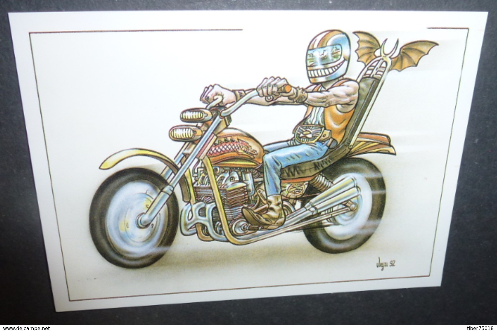 Carte Postale - Moto Harley Davidson - Dessin De Bernard Veyri - Veyri, Bernard