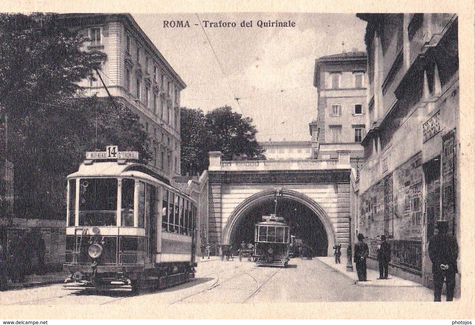 CPA    Rome Roma   (Italie) Le Tramway Linea 14   Traforo Del Quirinale     Ed Astro - Tram