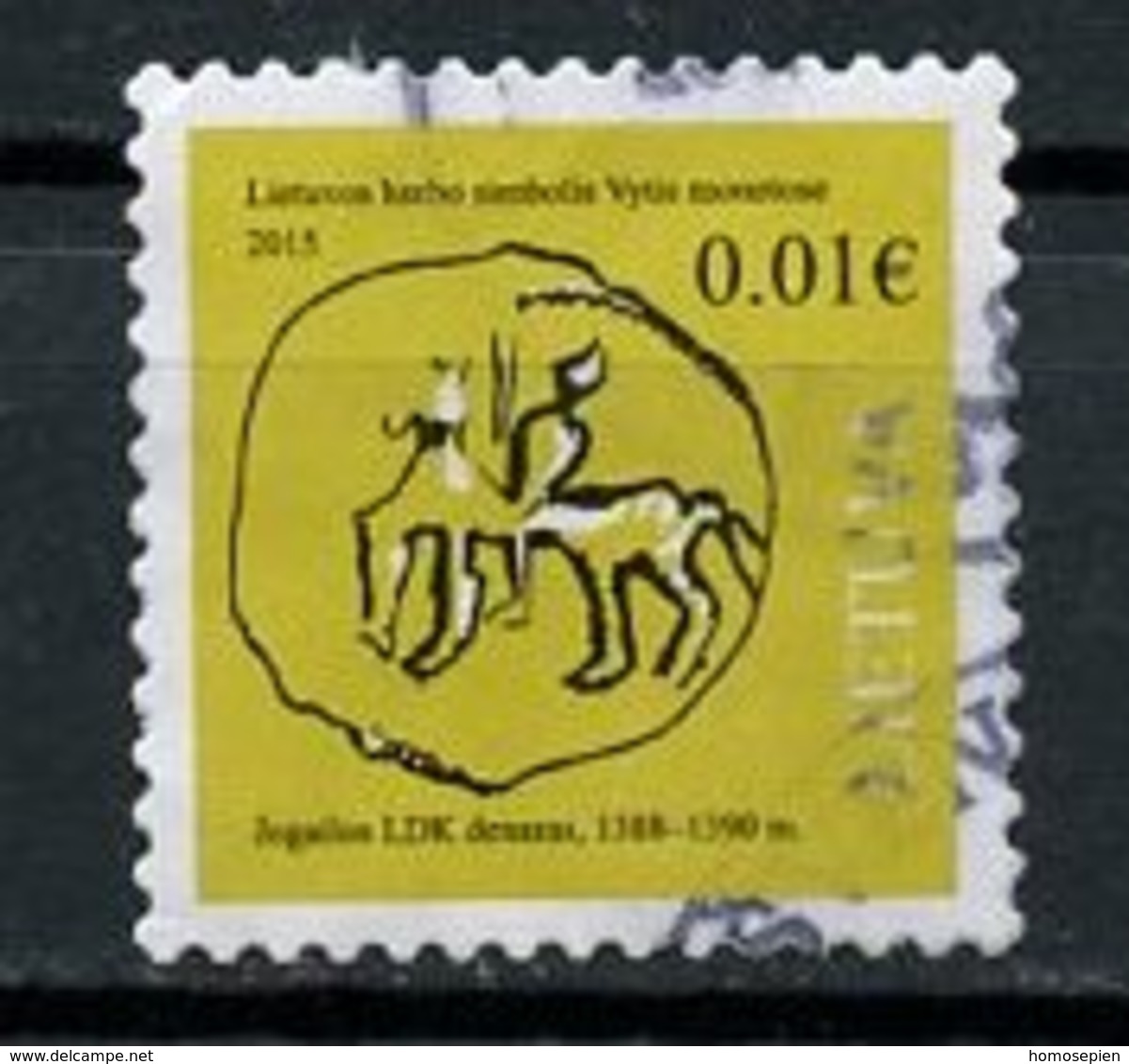 Lituanie - Lithuania - Litauen 2015 Y&T N°1027 - Michel N°1176 (o) - 0,01€ Monnaie - Lituanie