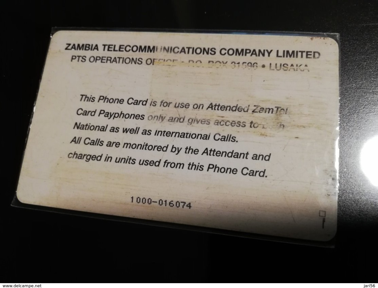 ZAMBIA  CHIPCARD  1000 UNITS   FINE USED   USER MARKS ARE NORMAL (RRR) RE USED CARD **1046** - Sambia