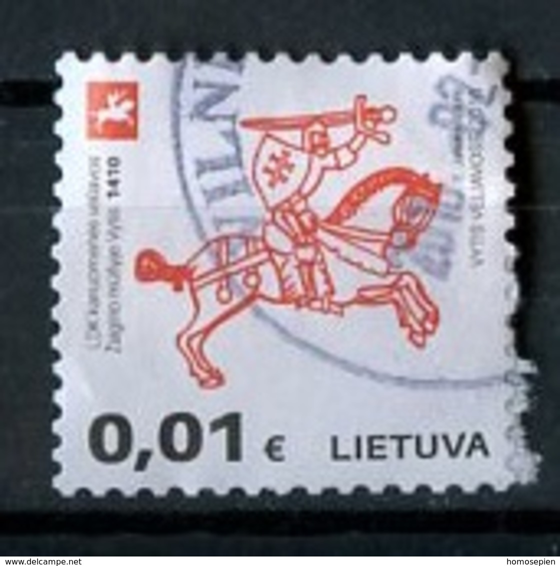 Lituanie - Lithuania - Litauen 2016 Y&T N°1051 - Michel N°1204 (o) - 0,01€ Chevalier Monté - Lituanie