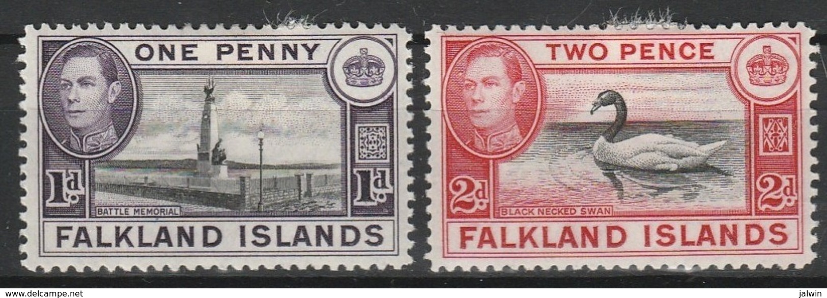 FALKLAND 1940-49 YT N° 90 Et 91 * - Falkland