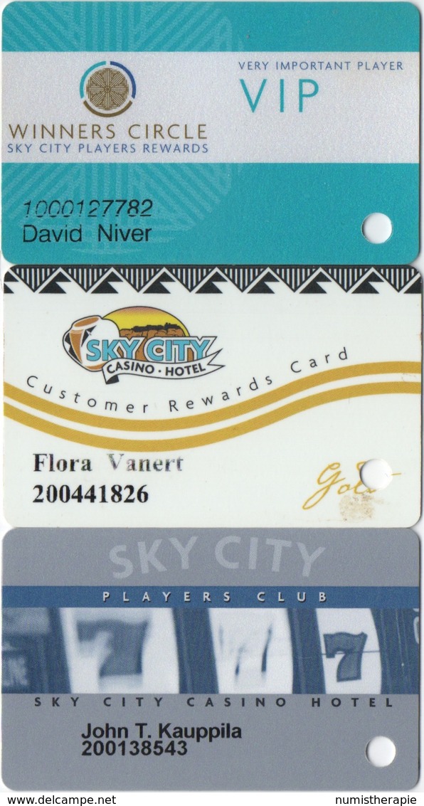 Lot De 3 Cartes : Sky City Casino Hotel : Acoma NM - Cartes De Casino