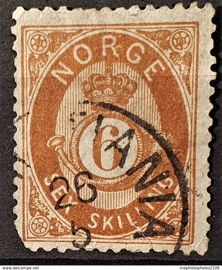 NORWAY 1872/75 - Canceled - Sc# 20 - 6sk - Used Stamps