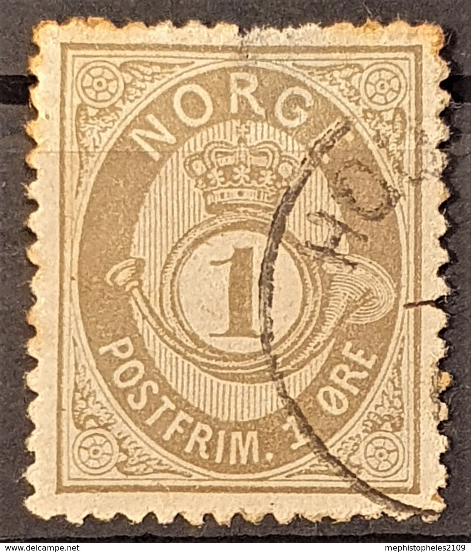 NORWAY 1877/78 - Canceled - Sc# 22 - 1o - Used Stamps