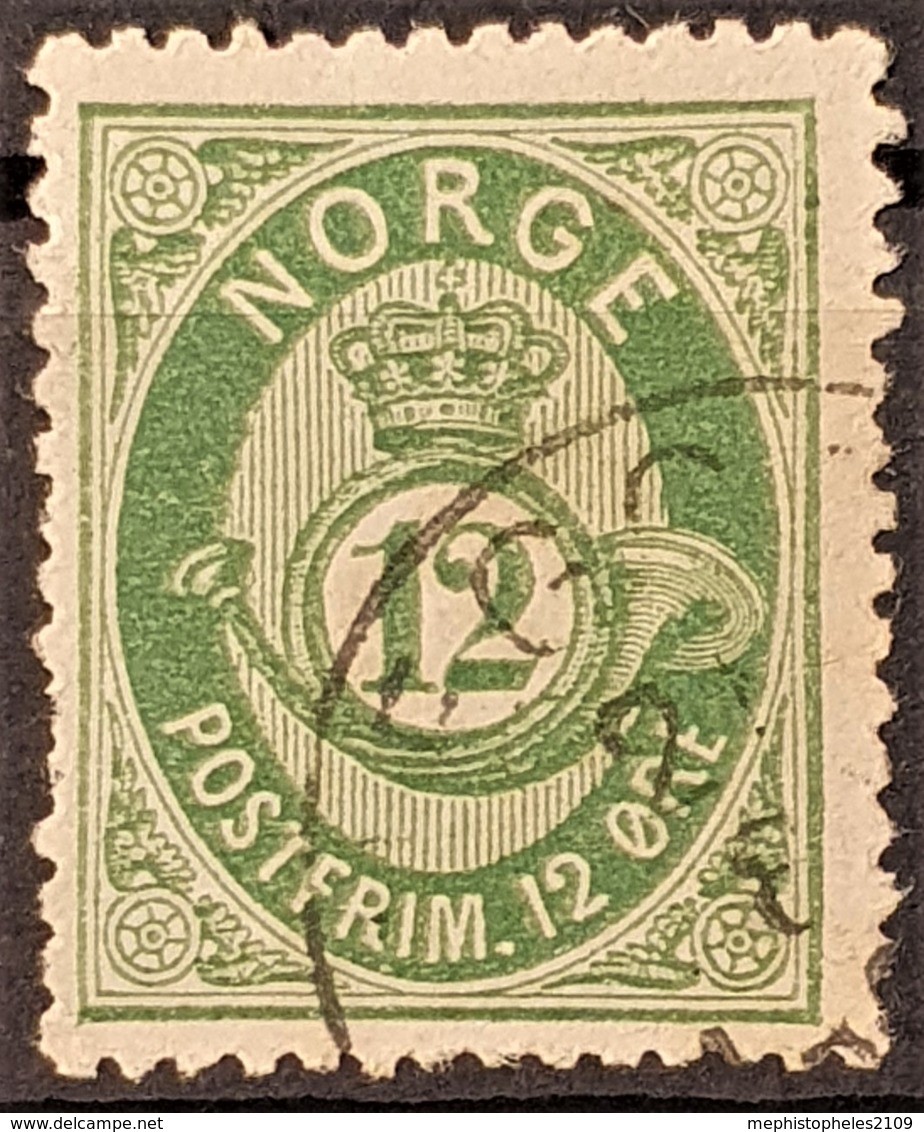 NORWAY 1877/78 - Canceled - Sc# 26 - 12o - Used Stamps
