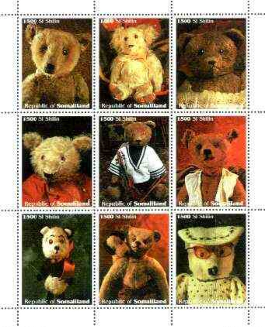 REPUBLIC OF SOMALILAND - Micronation -1999 - Teddy Bears - Perf 9v Sheet - Mint Never Hinged - Autres - Afrique