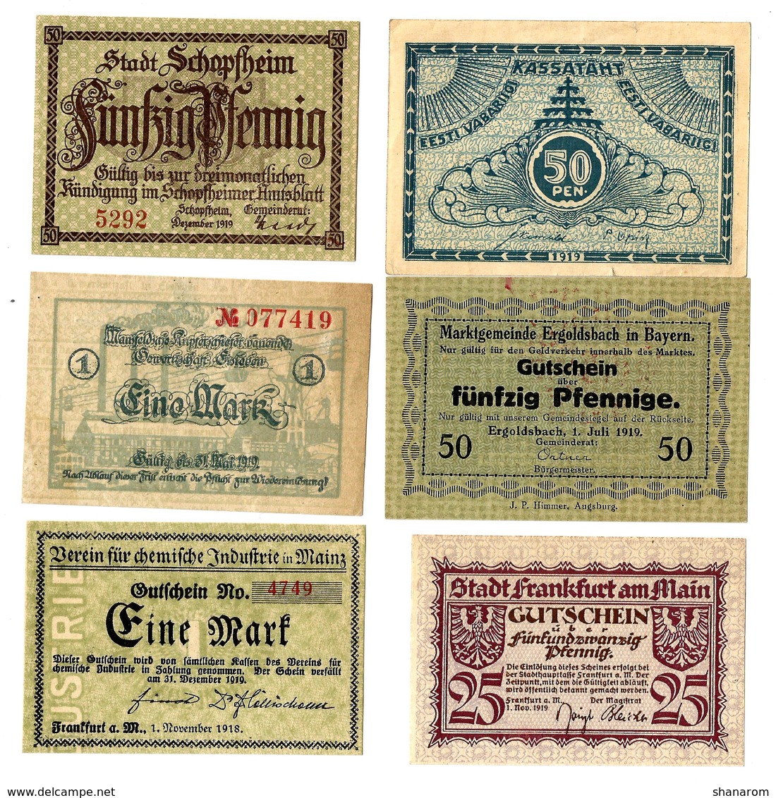 Allemagne // NOTGELD // Collection // Years 1919 // SET OF 115 notes