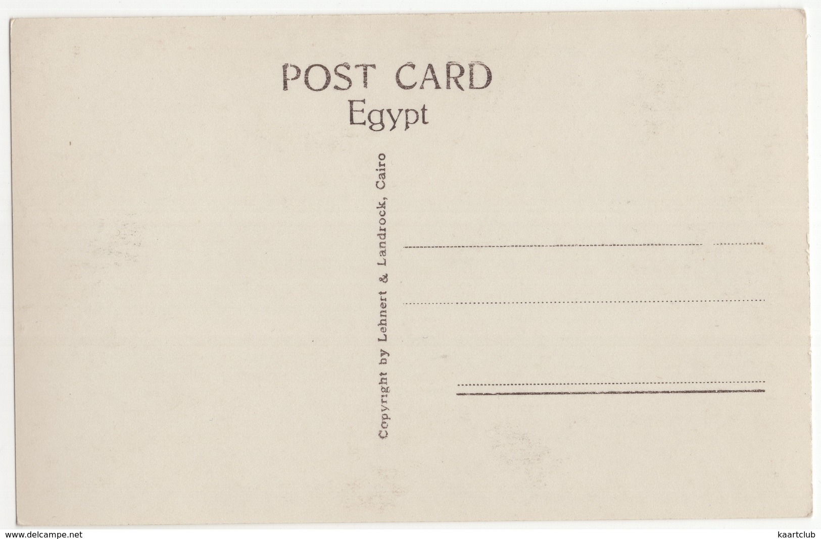 'Sheik - El - Beled' ( IV Dyn.) - Cairo Museum - (715 - Lehnert & Landrock, Cairo) - Egypt - Musées