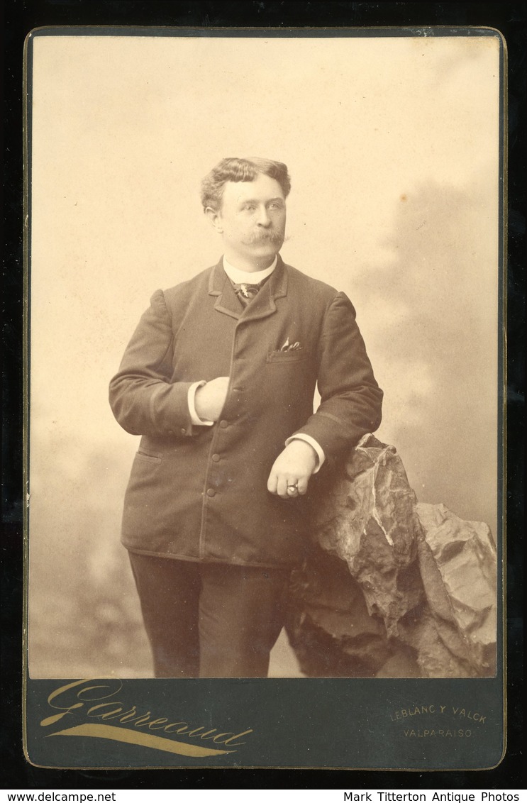 CABINET CARD - Portrait - By Garreaud Leblanc & Valck CHILE South America - Antiche (ante 1900)