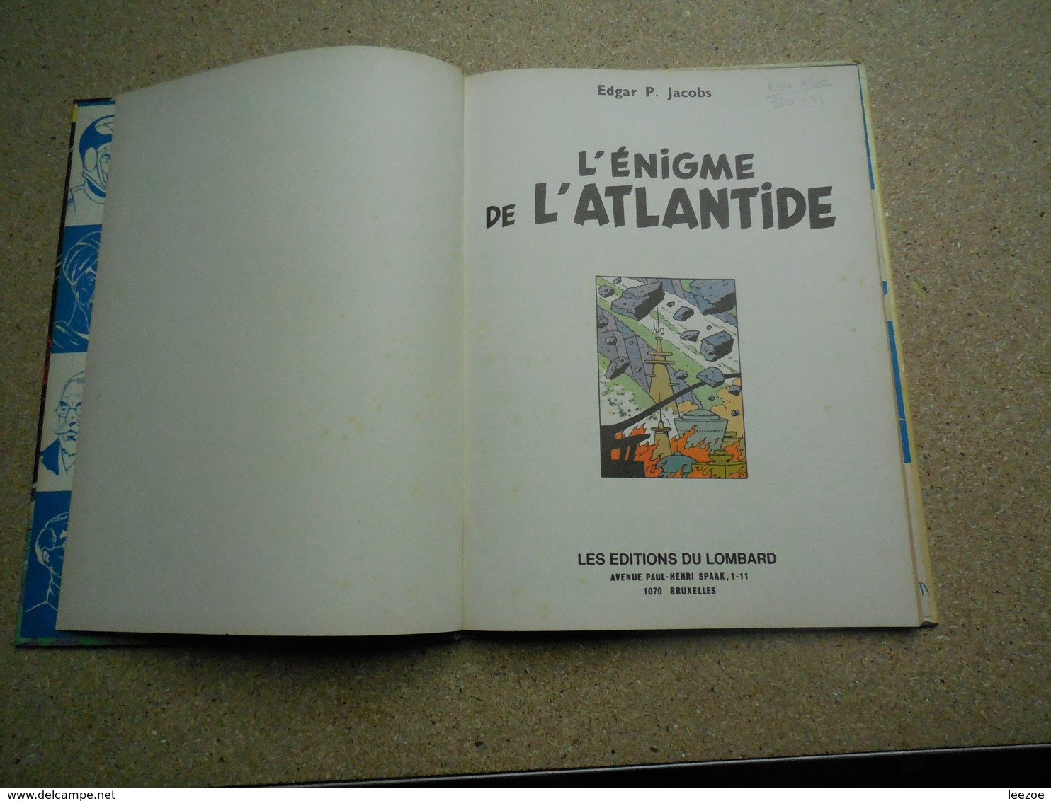 BD Blake Et Mortimer N°6. L'Énigme De L'Atlantide, De Edgar Pierre Jacobs, Lombard, 1970-  4B010320 - Blake Et Mortimer