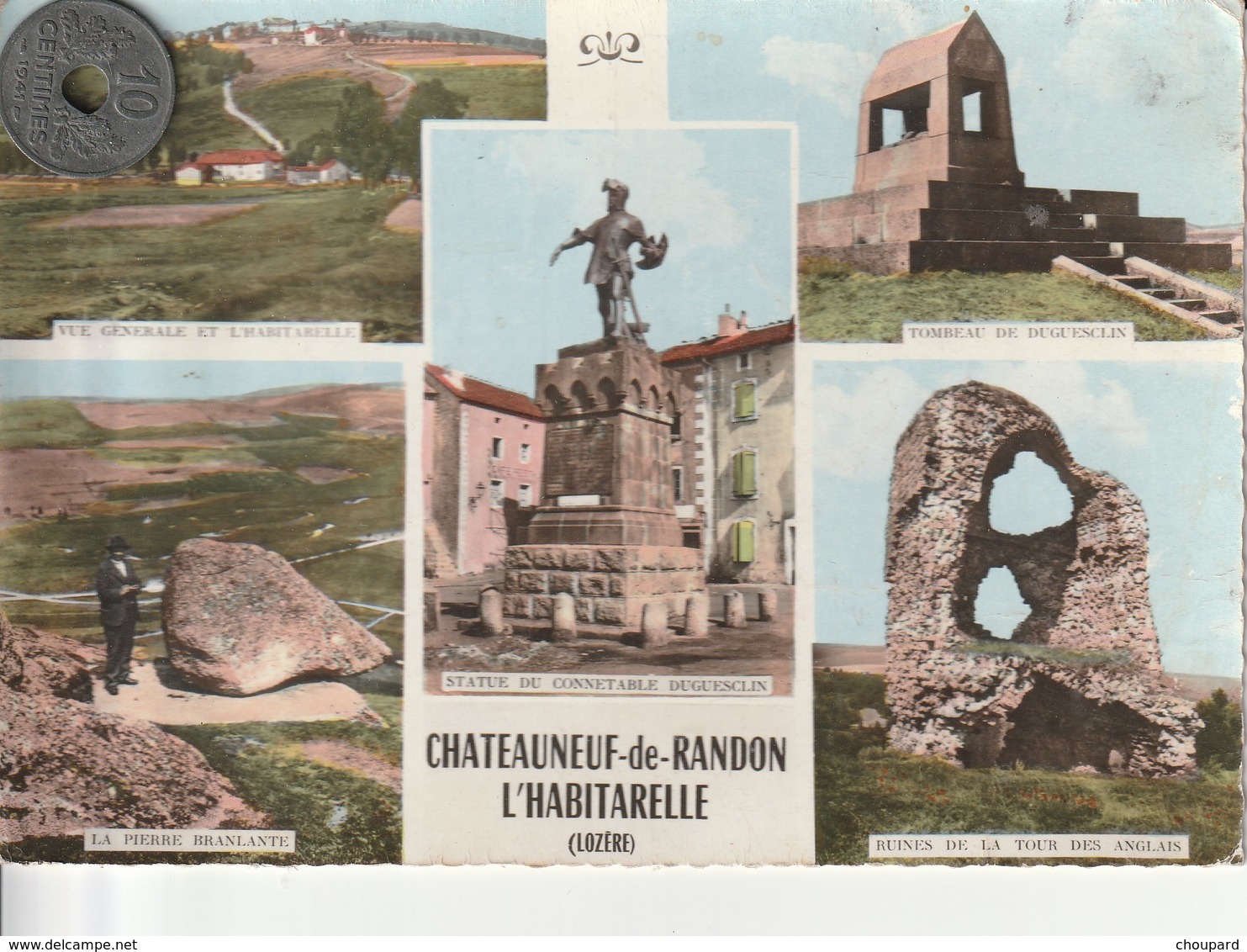 48 -  Carte Postale Semi Moderne De   CHATEAUNEUF DE RANDON  Vue Aérienne  Multi Vues - Chateauneuf De Randon