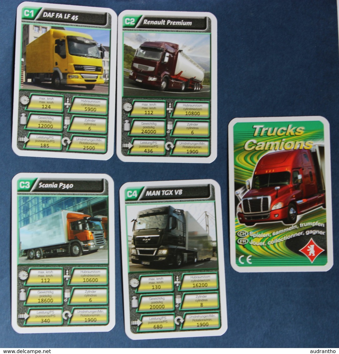 Jeu De Cartes 7 Familles Vintage Trucks Camions Renault Volvo Mercedes Foden Iveco - Camions