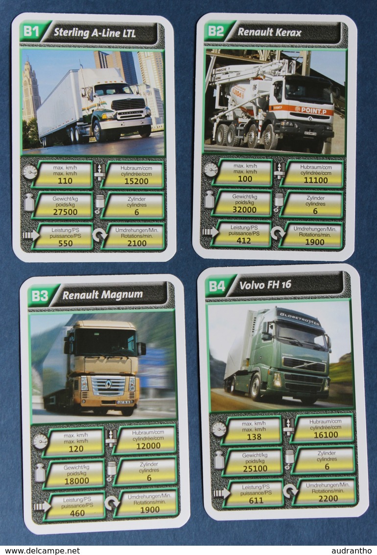 Jeu De Cartes 7 Familles Vintage Trucks Camions Renault Volvo Mercedes Foden Iveco - Camions