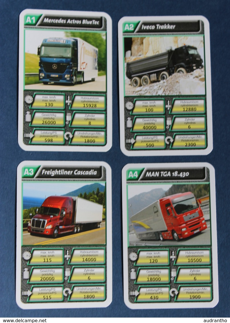 jeu de cartes 7 familles vintage Trucks Camions Renault Volvo Mercedes Foden Iveco