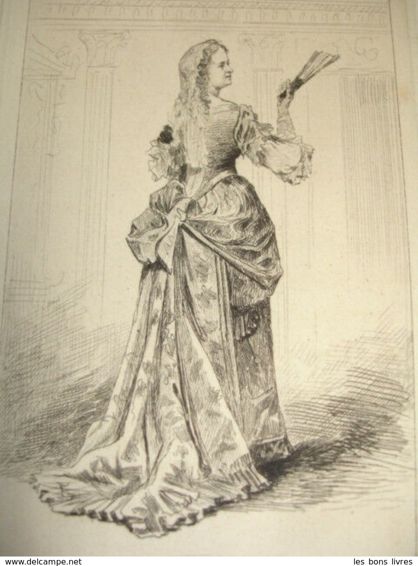 COMÉDIENS & COMÉDIENNES XIXe / EAU FORTE / Mme Arnould-Plessy - Lithographies