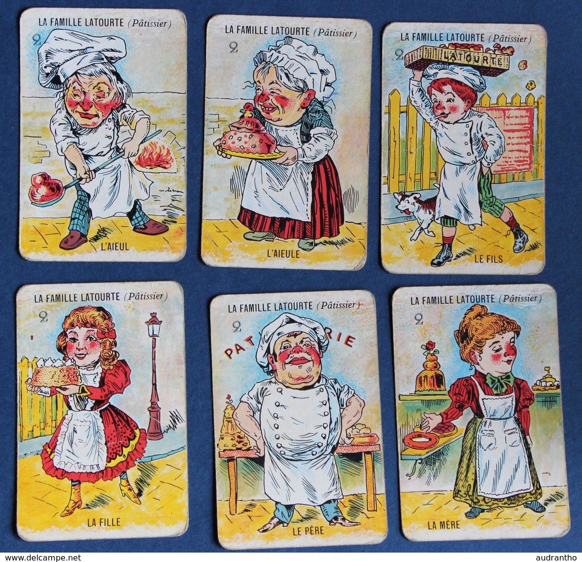 Jeu De Carte 7 Familles Ancien Le Vrai Jeu De Cartes De Grand' Mère Miro Company Métiers Charcutier Cordonnier Pâtissier - Autres & Non Classés