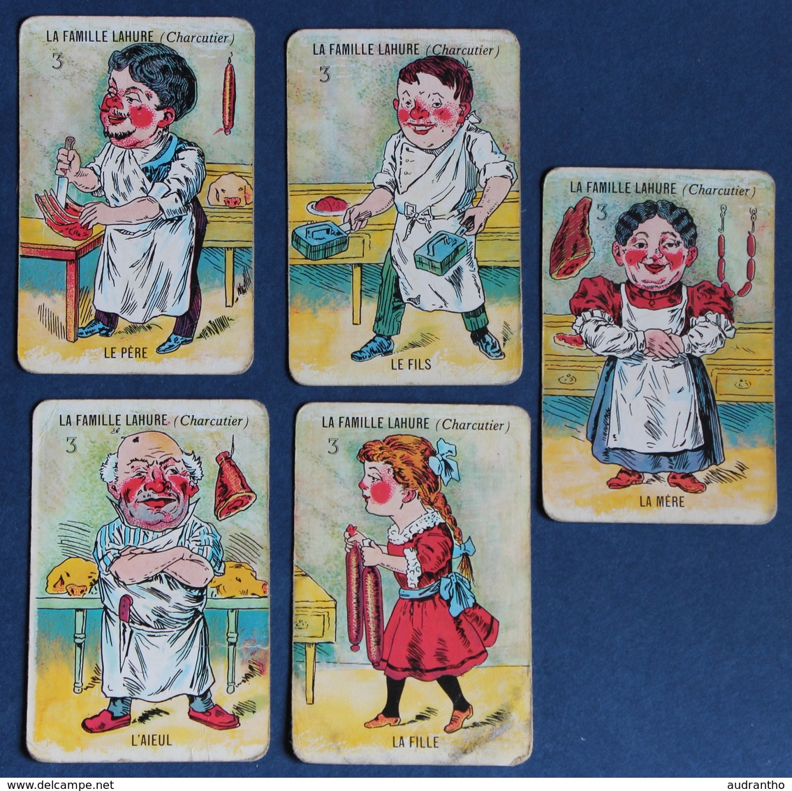 Jeu De Carte 7 Familles Ancien Le Vrai Jeu De Cartes De Grand' Mère Miro Company Métiers Charcutier Cordonnier Pâtissier - Autres & Non Classés