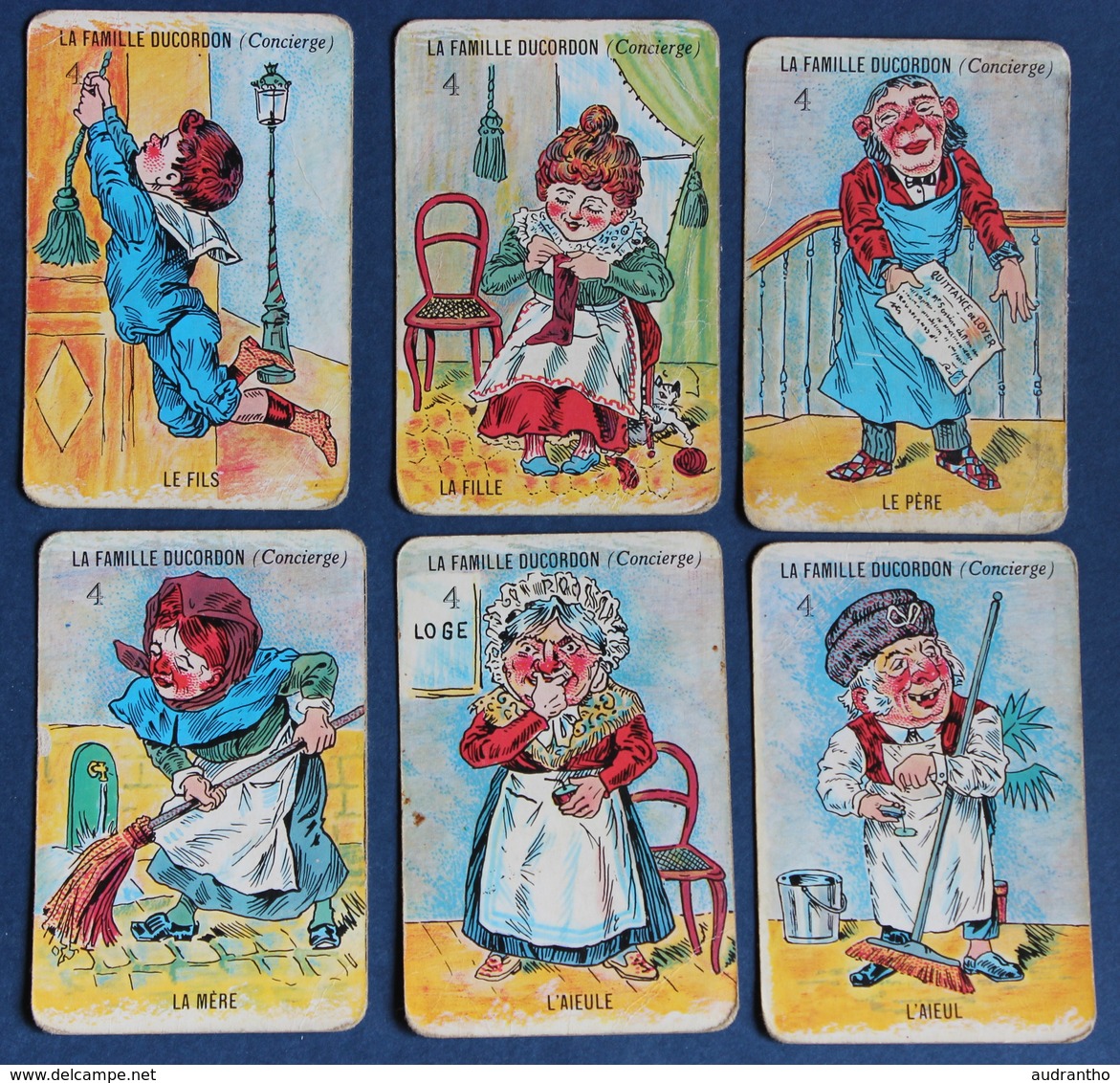 Jeu De Carte 7 Familles Ancien Le Vrai Jeu De Cartes De Grand' Mère Miro Company Métiers Charcutier Cordonnier Pâtissier - Autres & Non Classés