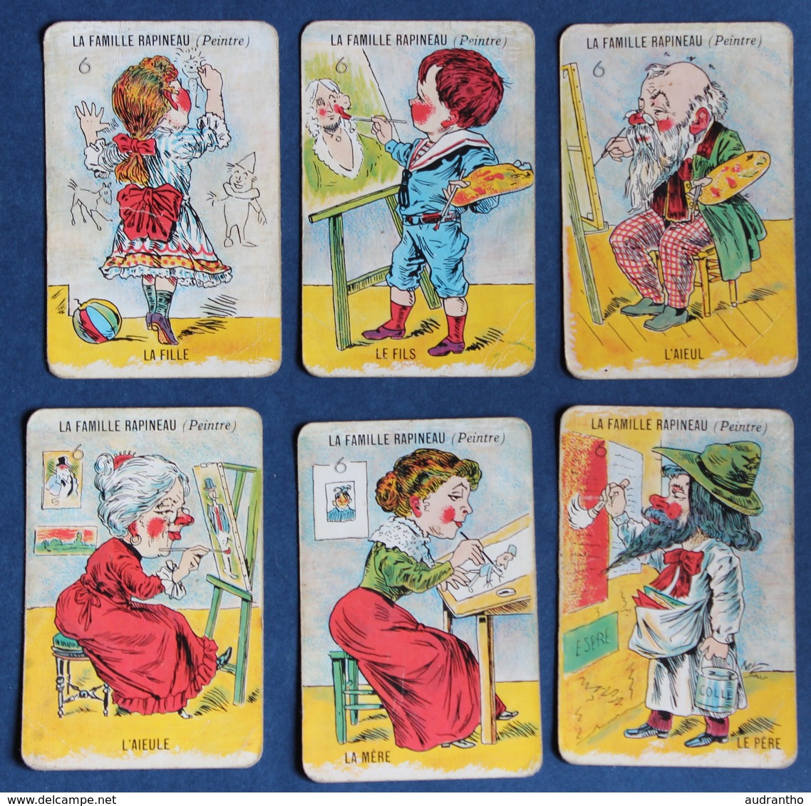 jeu de carte 7 familles ancien Le vrai jeu de cartes de Grand' mère miro Company Métiers charcutier cordonnier pâtissier