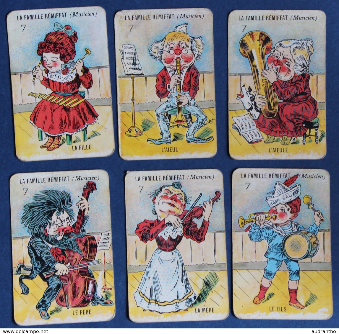 jeu de carte 7 familles ancien Le vrai jeu de cartes de Grand' mère miro Company Métiers charcutier cordonnier pâtissier