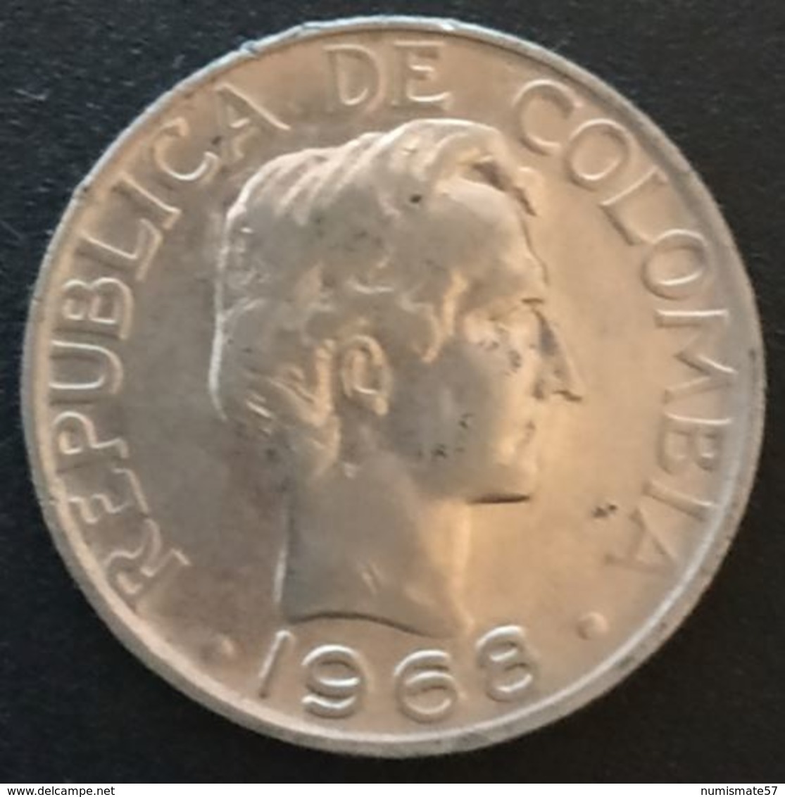 COLOMBIE - COLOMBIA - 20 CENTAVOS 1968 - KM 227 - Colombia