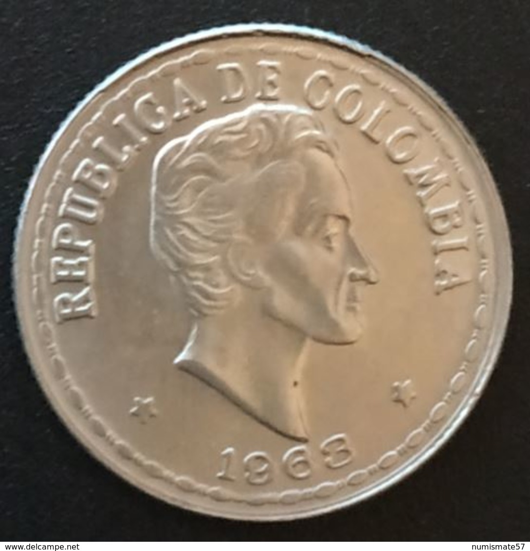 COLOMBIE - COLOMBIA - VEINTE - 20 CENTAVOS 1963 - KM 215.2 - Colombie