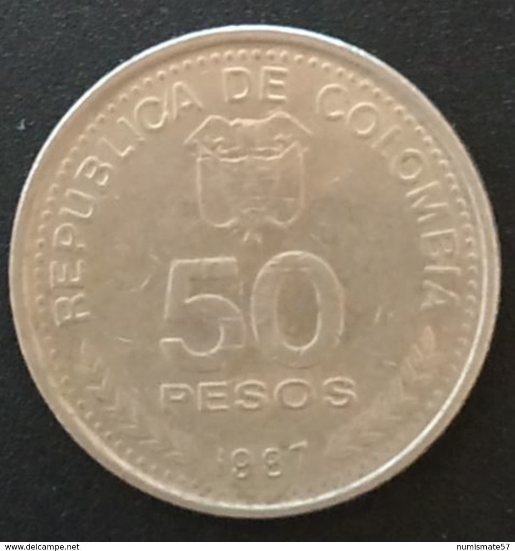 COLOMBIE - COLOMBIA - 50 PESOS 1987 - KM 272 - CENTENARIO CONSTITUCION NACIONAL 1886 - Colombie