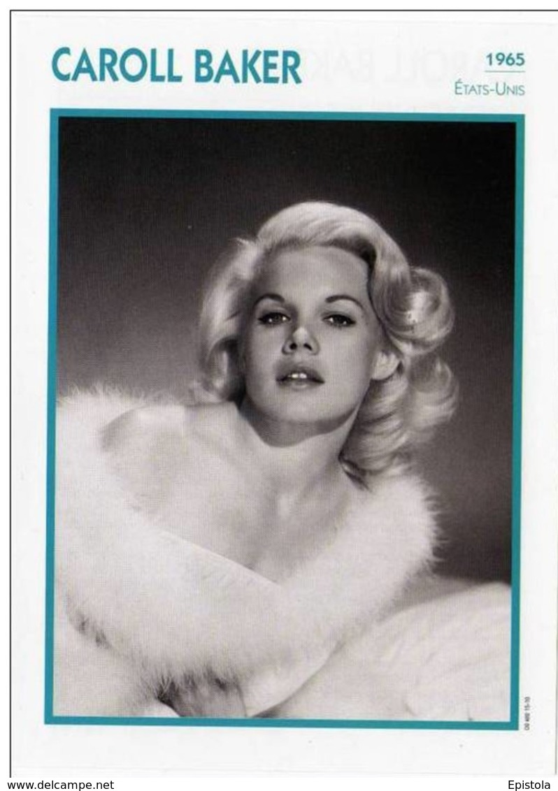 Carroll BAKER (1965)  - Fiche Portrait Star Cinéma - Filmographie -  Photo Collection Edito Service - Fotos