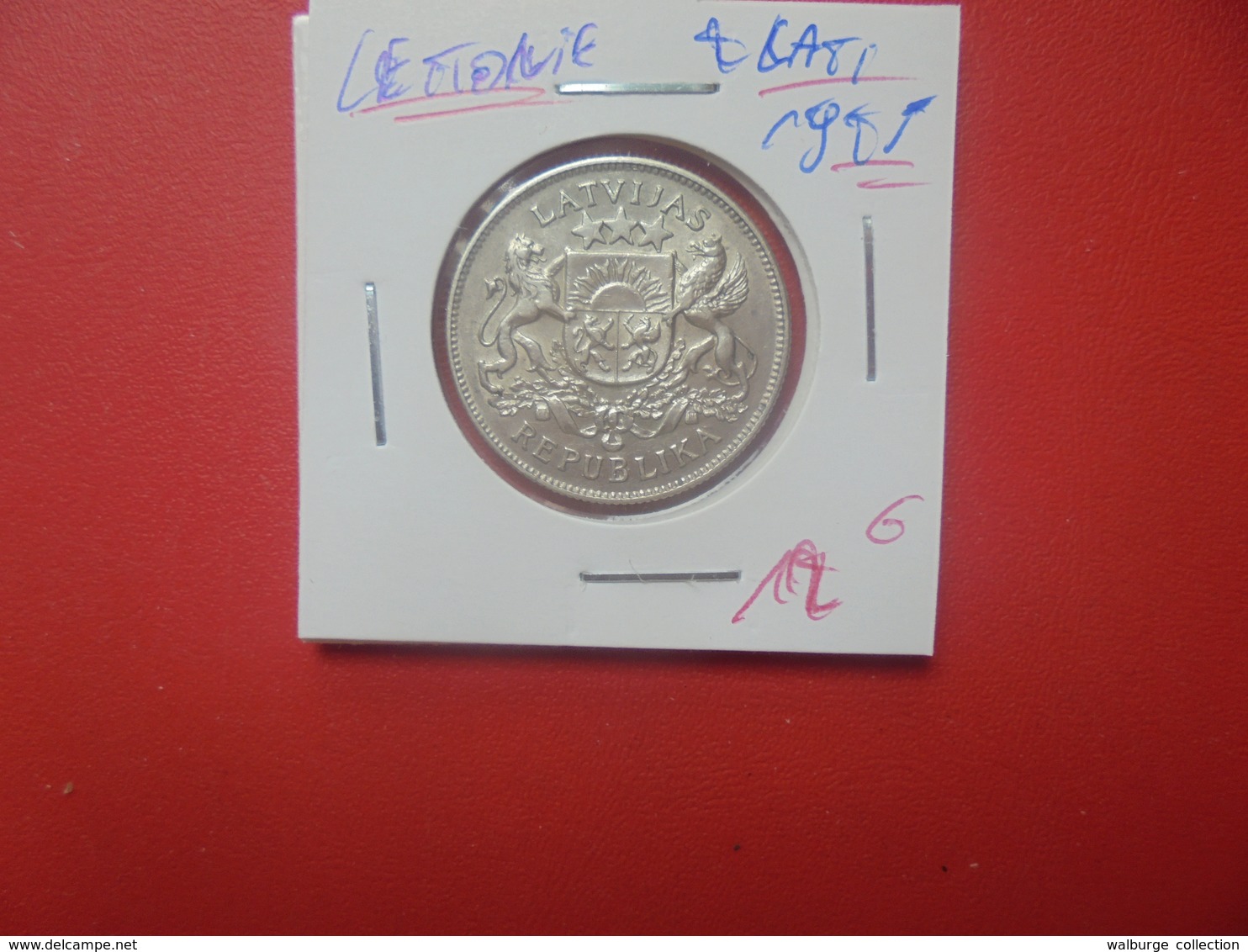 LETTONIE 2 LATI 1925 ARGENT BELLE QUALITE (A.7) - Lettonie