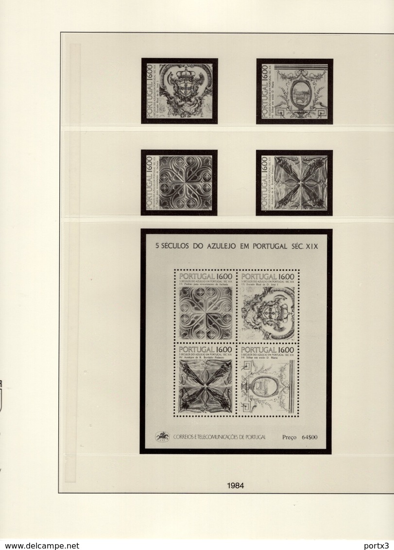 Portugal Lindner Ringbinder Mit Vordruckblätter 1975 - 1984 No. 220a Gebraucht Ohne Marken - Afgedrukte Pagina's