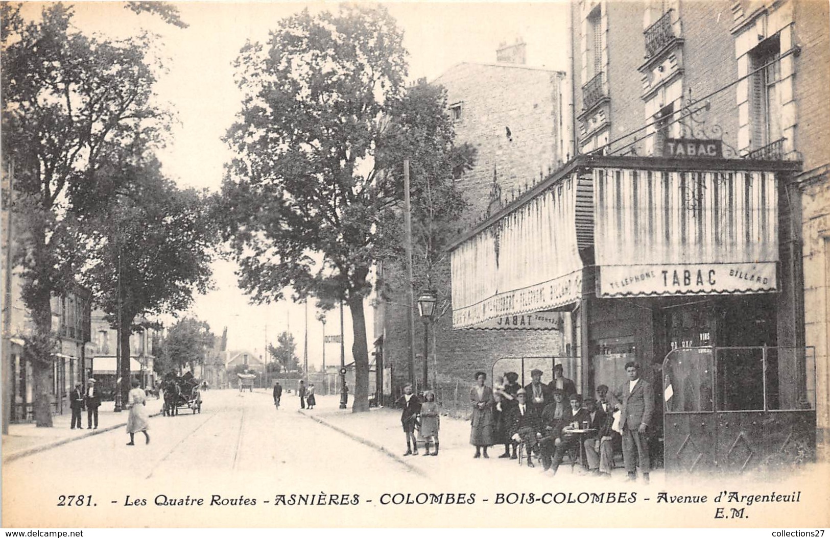 92-ASNIERES-COLOMBES-BOIS-COLOMBES- LES QUATRE ROUTES AVENUE D'ARGENTEUIL - Asnieres Sur Seine