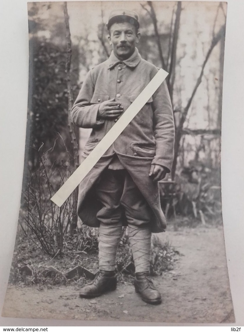 1915 Poilu 6 Eme Régiment D'infanterie De Marine Marsouin RIC Insigne Képi Capote Poiret Tranchée Ww1 1914 Carte Photo - Guerre, Militaire