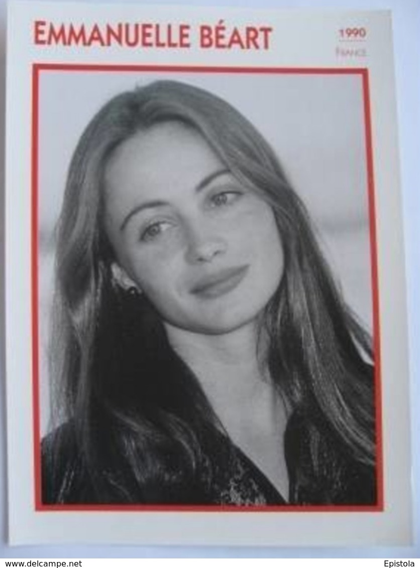 Emmanuelle BEART (1990)  - Fiche Portrait Star Cinéma - Filmographie -  Photo Collection Edito Service - Photos