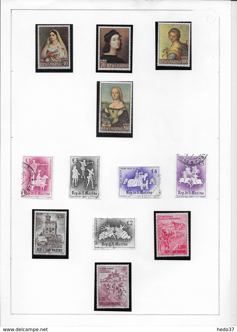 Saint Marin - Collection Vendue Page Par Page - Timbres Neufs **/* Avec/sans Charnière/oblitérés - TB - Collezioni & Lotti