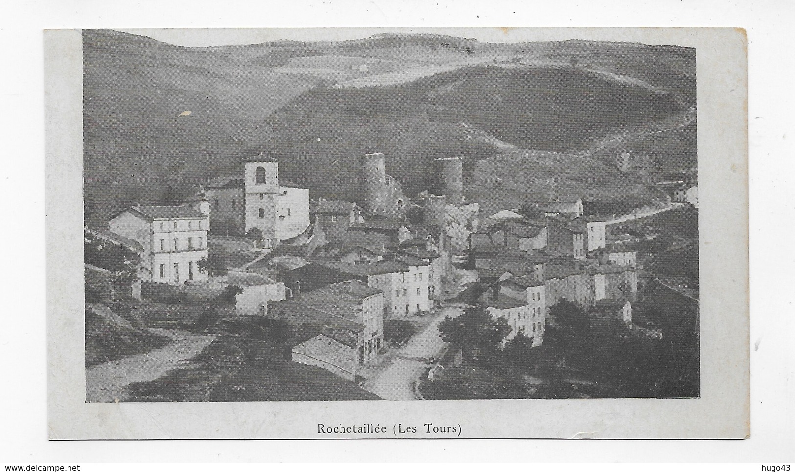 (RECTO / VERSO) ROCHETAILLEE EN 1910 - LES TOURS - LEGERS PLIS BAS A GAUCHE - BEAU CACHET - FORMAT CPA VOYAGEE - Rochetaillee