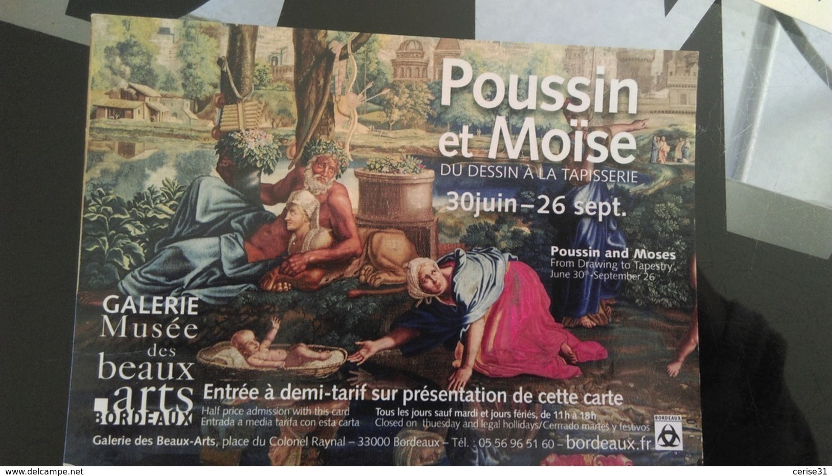 CSM -  Musée De BORDEAUX Du Dessin à La Tapisserie .................POUSSIN Et MOISE.................. - Bordeaux