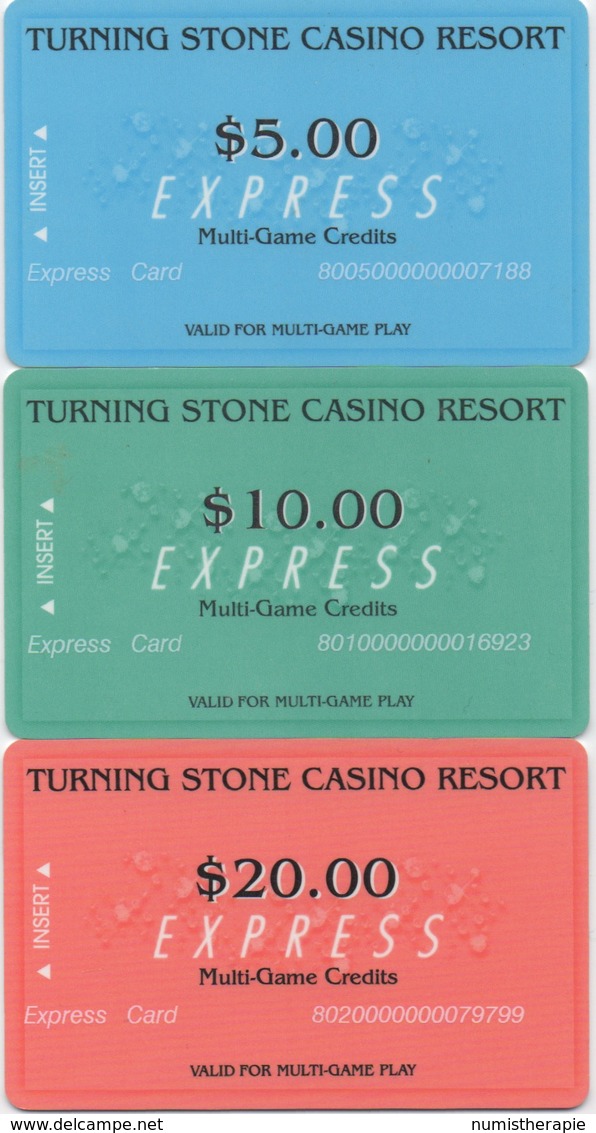 Série De 3 Cartes : Turning Stone Casino Resort : Multi-Game Credits - Cartes De Casino