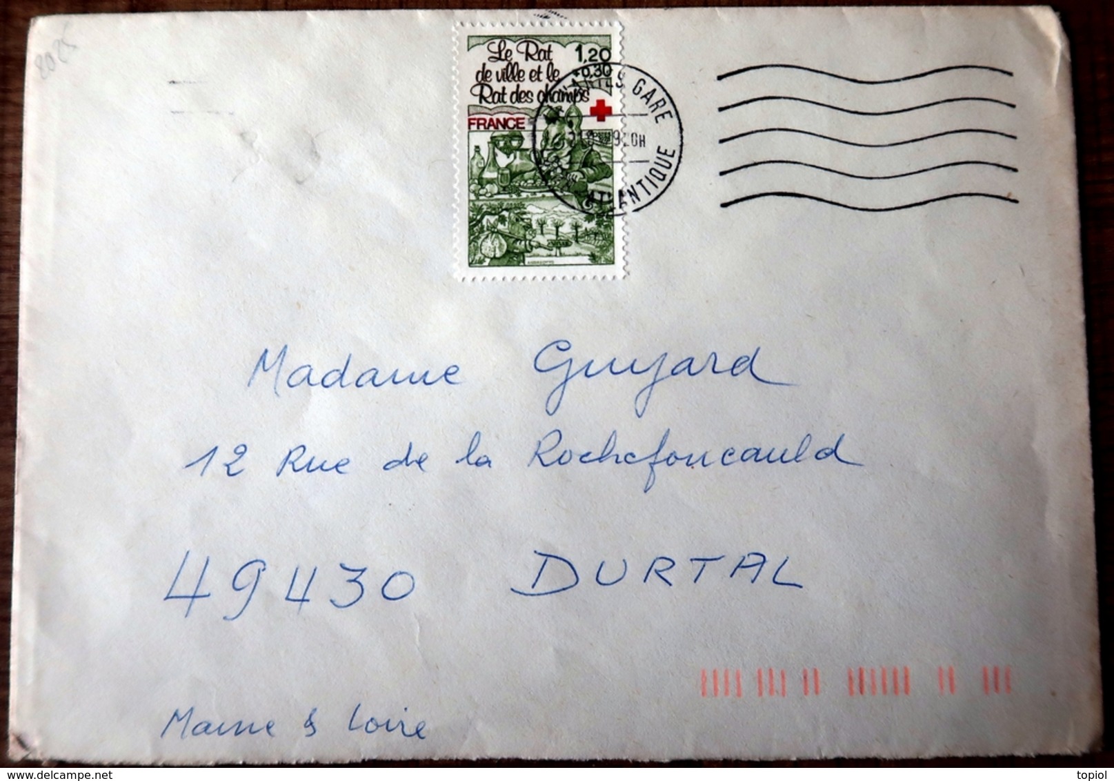 N°2025 Croix Rouge Sur Lettre De Nantes Pour Durtal - 1961-....