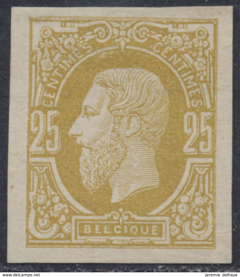 Essai - émission 1869 : 25ctm Bistre / Olive Tirage Spécial Non Dentelé De La Planche Dit "Rothschild" / RP 170 - Proeven & Herdruk