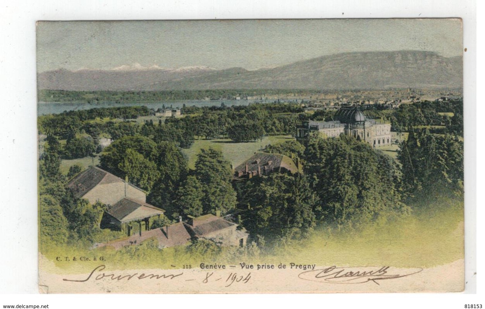 113   Genève. - Vue Prise De Pregny 1904 - Genève