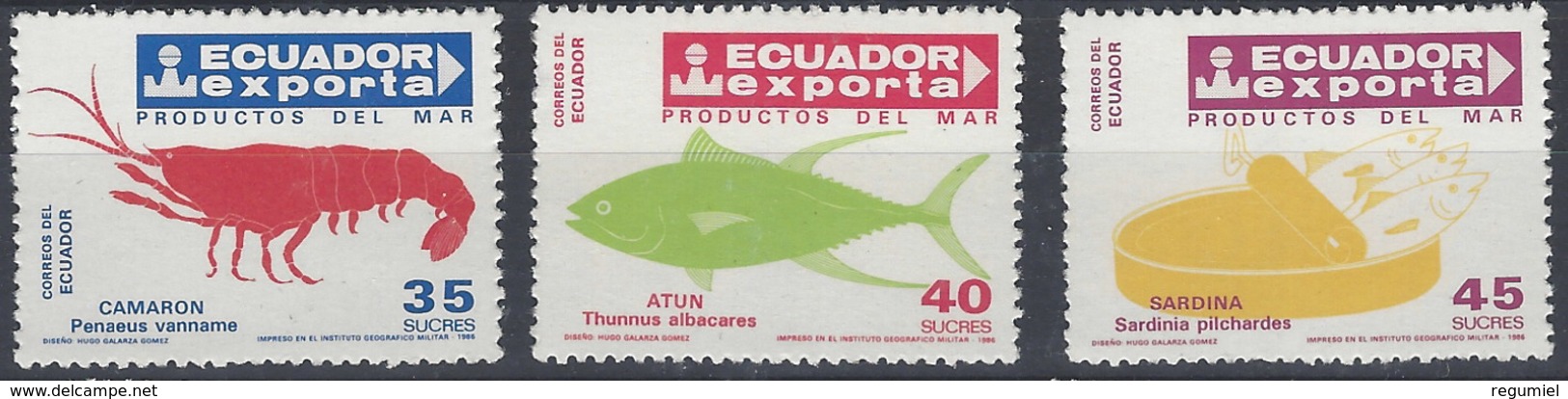 Ecuador 1117/1119 ** MNH. 1986 - Ecuador