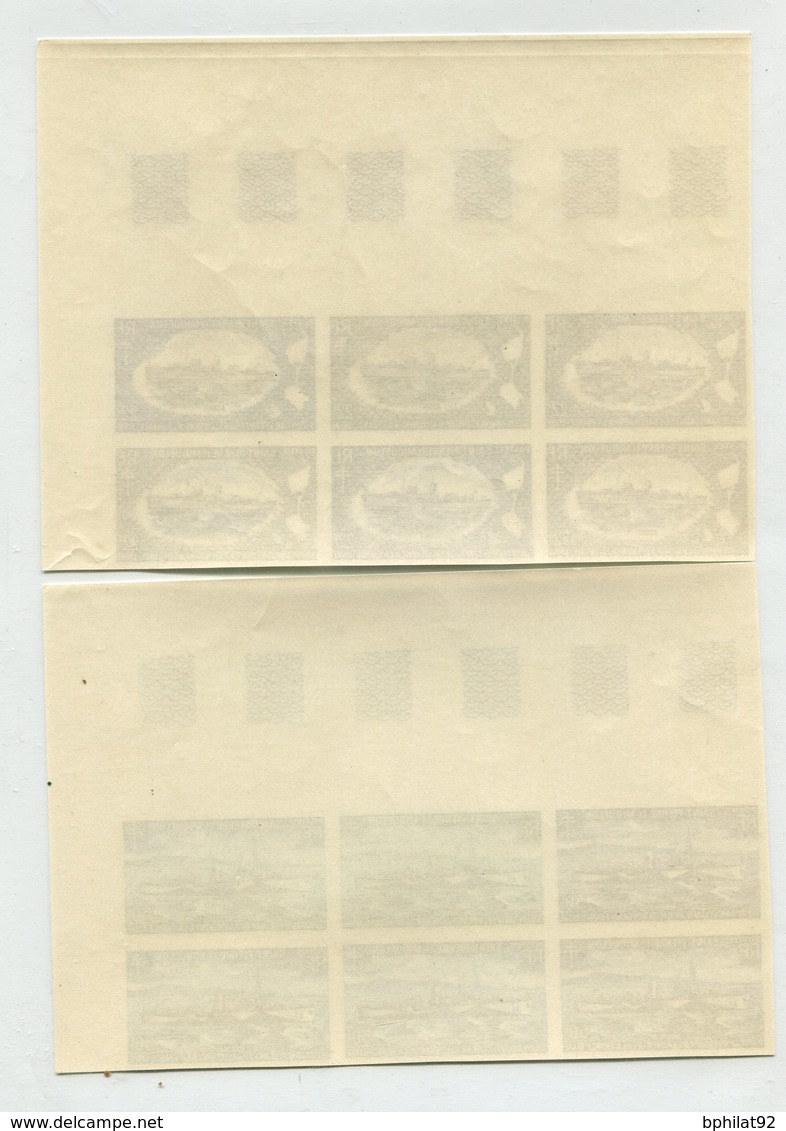 !!! ST PIERRE & MIQUELON ESSAIS DE COULEUR EN BLOCS DE 6 SERIE N°414/416 NON DENTELES NEUFS ** - 4 SCANS - Imperforates, Proofs & Errors