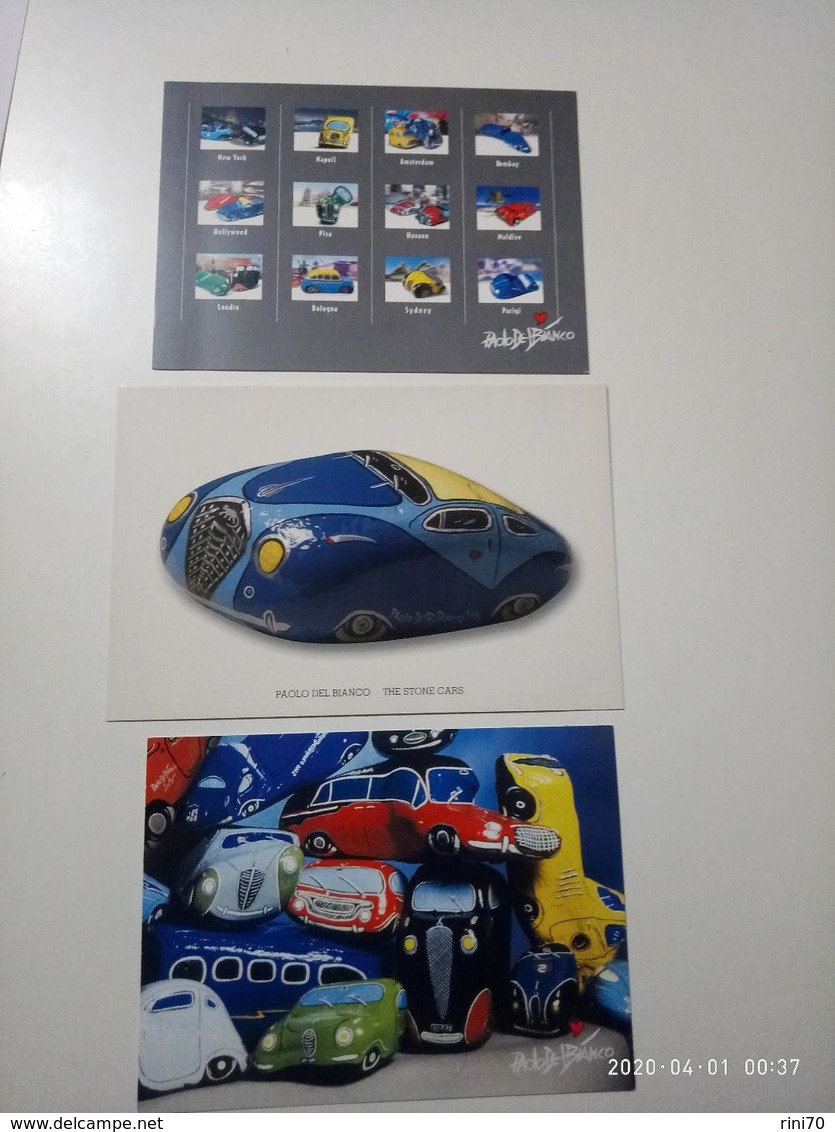 Libro THE STONE CARS Raccolta 1996 Paolo Del Bianco 15x15 30 Pagine Circa E 3 Cartoline NV - Other & Unclassified