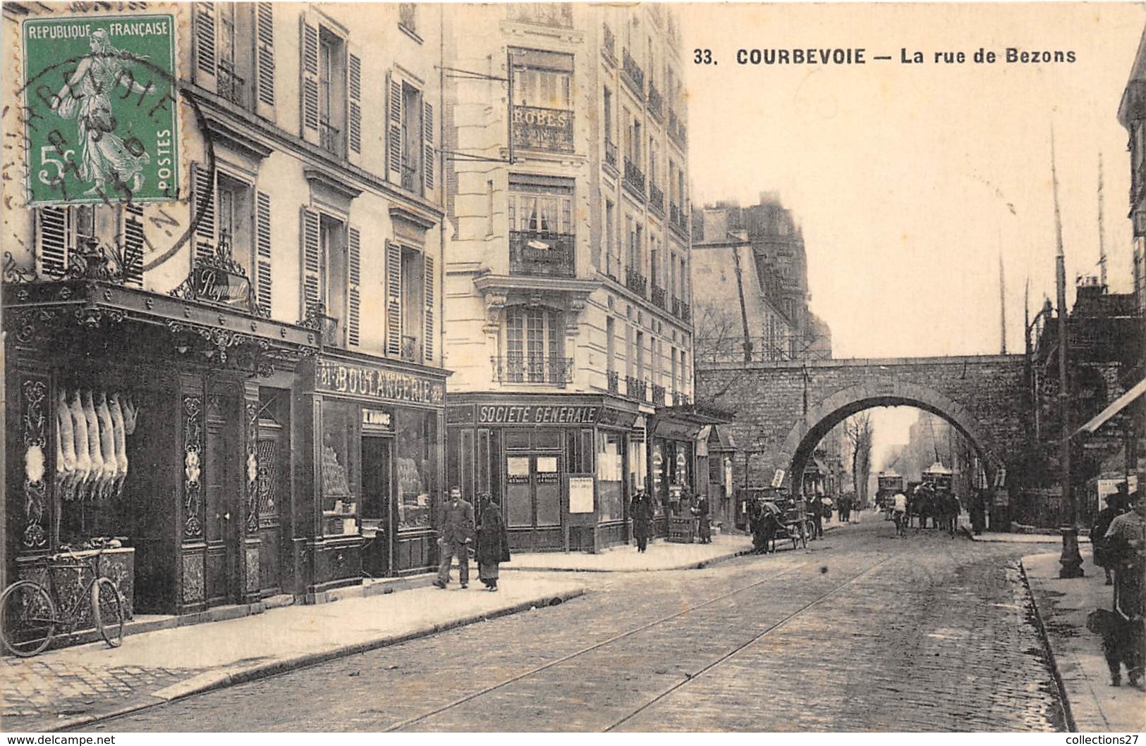 92-COURBEVOIE- LA RUE DE BEZONS - Courbevoie