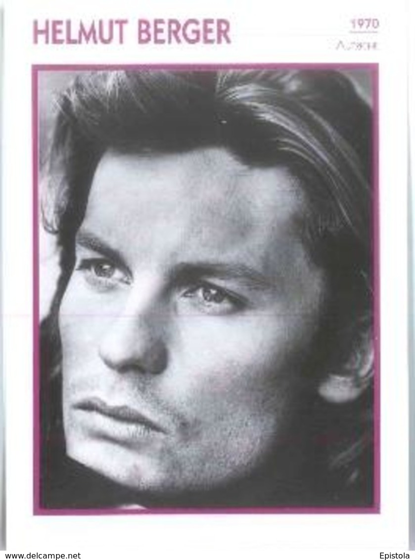 Helmut BERGER (1970)  - Fiche Portrait Star Cinéma - Filmographie - Photo Collection Edito Service - Photos