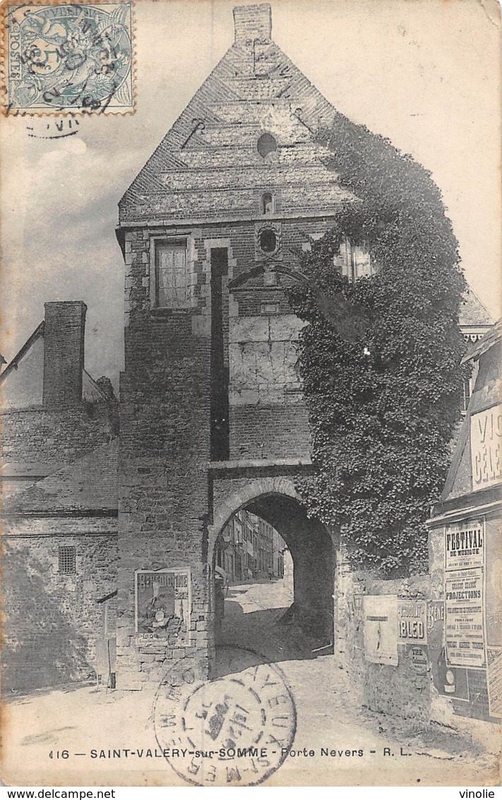 20-5076 : SAINT-VALERY SUR SOMME. PORTE NEVERS. AFFICHE MURALE PUBLICITAIRE. - Saint Valery Sur Somme