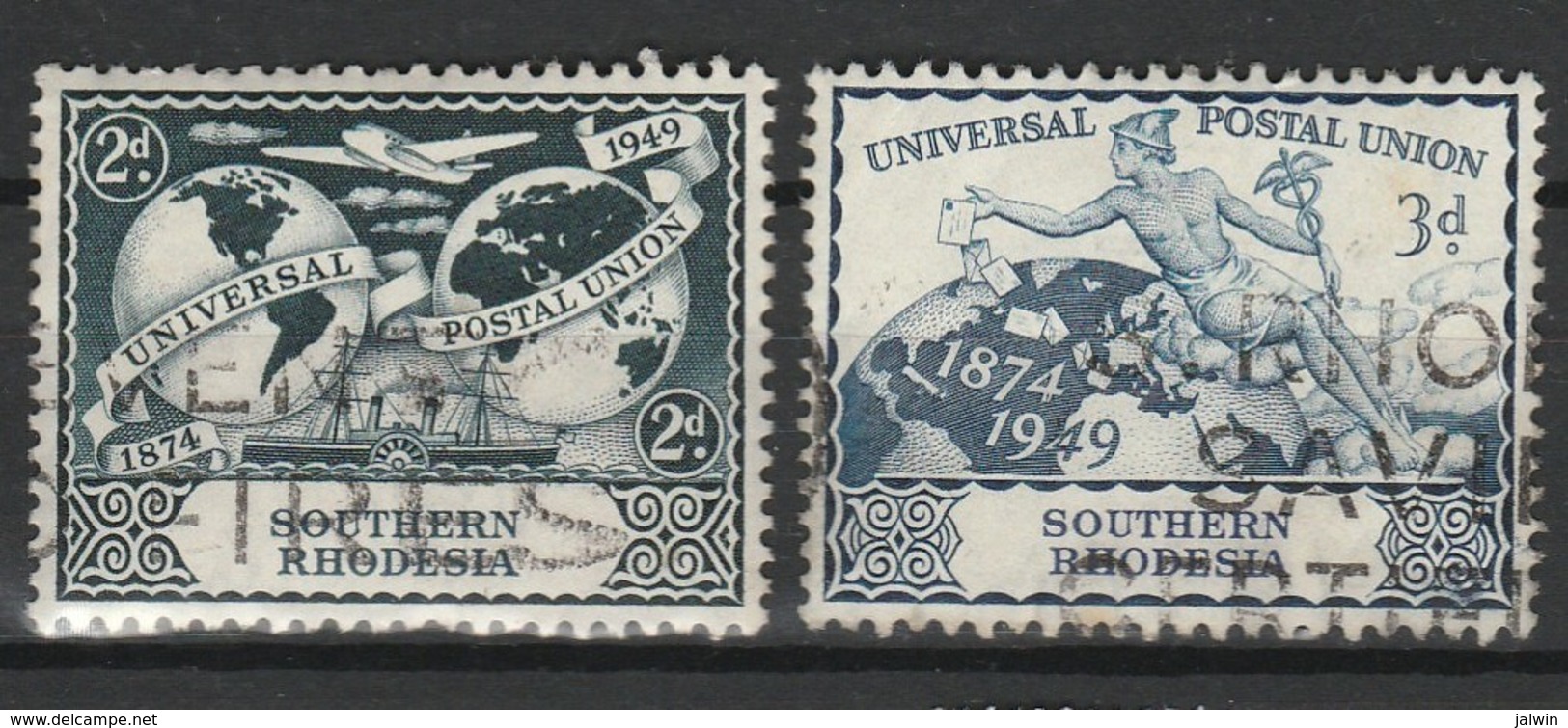 RHODESIE DU SUD 1949 YT N° 69 Et 70 Obl. - Rodesia Del Sur (...-1964)